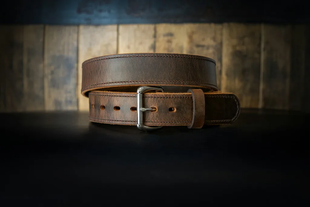 Rugged Brown Work Belt